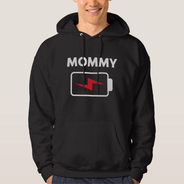 Family Matching Christmas Battery Funny Mommy Xmas Hoodie (Front)