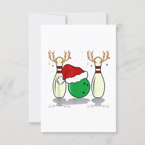 family matching christmas bowling santa xmas invitation