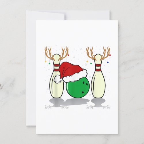 family matching christmas bowling santa xmas invitation