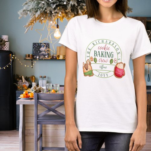 Family Matching Christmas Cookie Baking Crew  T_Shirt