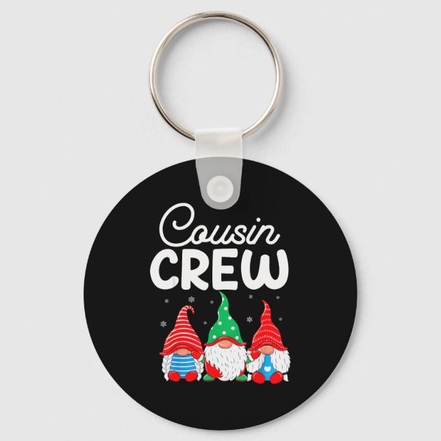 Family Matching Christmas Cousin Crew Cute Christm Keychain (Front)