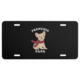 family matching christmas french bulldog gift license plate