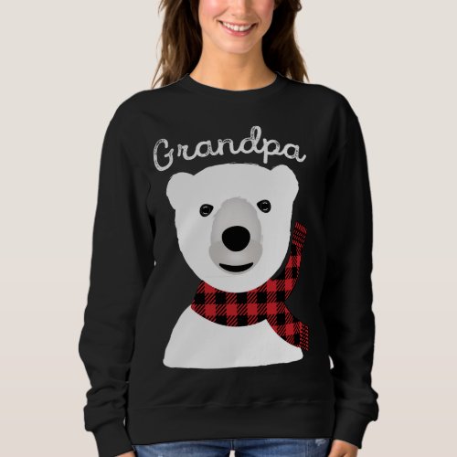 Family Matching Christmas Grandpa Plaid Bear Papa  Sweatshirt