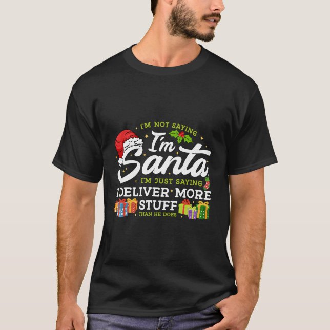 Family Matching Christmas Pajamas Santa Postal Mai T-Shirt (Front)