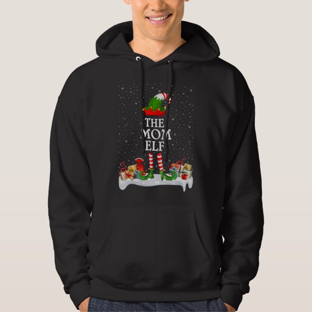 Family Matching Christmas The Mom Elf Hoodie (Front)