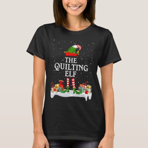 Family Matching Christmas The Quilting Elf T_Shirt