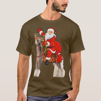 Family Matching Funny Santa Riding Chinese Crested T-Shirt
