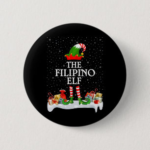 Family Matching Group Christmas The Filipino Elf  Button