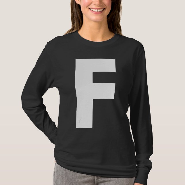 Family Matching Halloween Carnival Letter F Capita T-Shirt (Front)