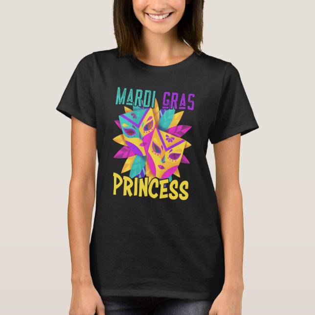 Family Matching Mardi Gras Princess Carnival Costu T-Shirt (Front)