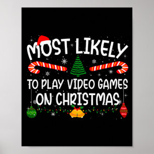 Family Matching Most Likely To Play Video Games On Poster