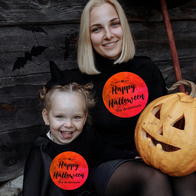 Family Matching Orange and Black Modern Halloween Tri-Blend Shirt (Creator Uploaded)