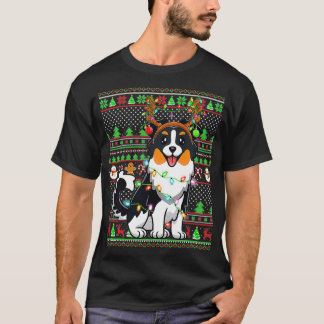 Family Matching Reindeer Ugly Australian Shepherd  T-Shirt