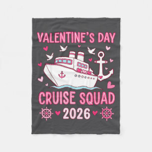 Family Matching Valentines Day Family Cruise Squad Fleece Blanket