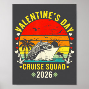 Family Matching Valentines Day For Couples Cruise Poster