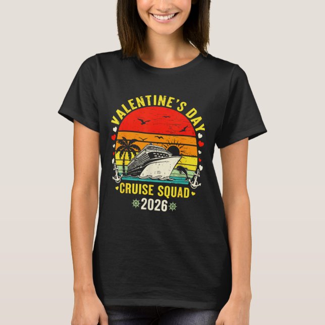 Family Matching Valentines Day For Couples Cruise  T-Shirt (Front)