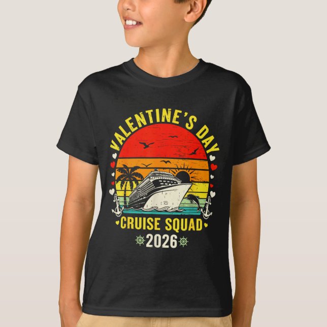 Family Matching Valentines Day For Couples Cruise  T-Shirt (Front)