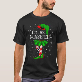 Family Matching Women Girls I m The Nurse Elf Chri T-Shirt