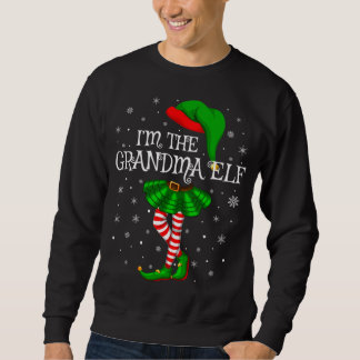 Family Matching Women Girls I'm The Grandma Elf Ch Sweatshirt