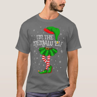 Family Matching Women Girls I'm The Memaw Elf Chri T-Shirt