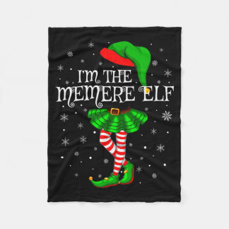 Family Matching Women Girls I'm The Memere Elf Chr Fleece Blanket