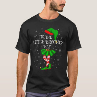 Family Matching Women Girls The Little Brother Elf T-Shirt