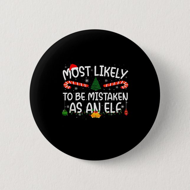 Family Matching Xmas Most Likely To Be Mistaken As Button (Front)
