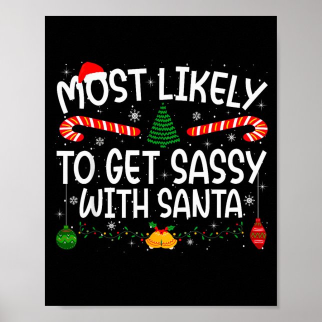 Family Matching Xmas Most Likely To Get Sy With Sa Poster (Front)
