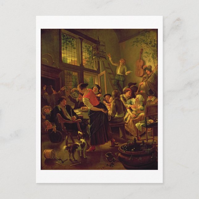 Family Meal (oil on canvas) Postcard (Front)