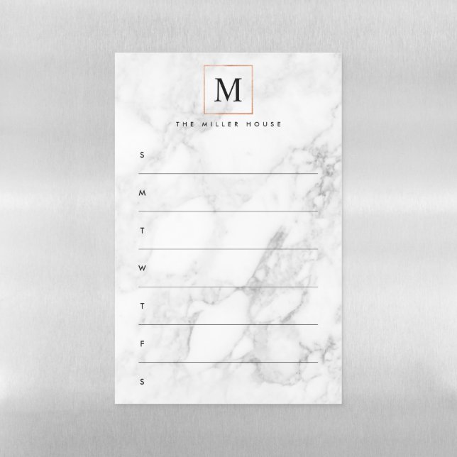 Family Meal Planner Small Magnetic Dry Erase Sheet (Vertical)