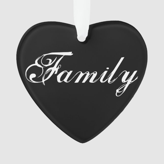 "Family means" Heart Ornament (Front)