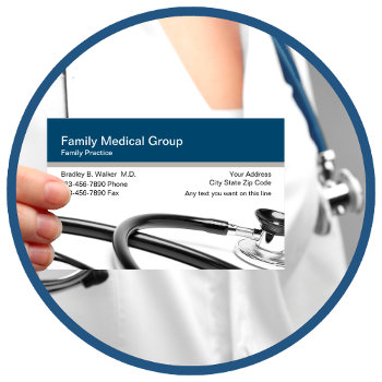 Family Medical Doctor Business Cards by Luckyturtle at Zazzle