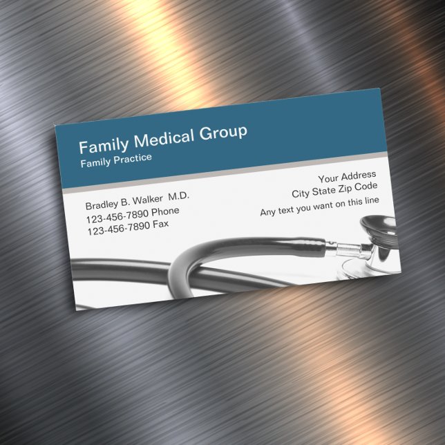 Family Medical Doctor Magnetic Business Cards (Creator Uploaded)