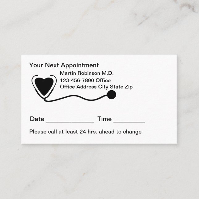 Family Medical Office Appointment Cards (Front)