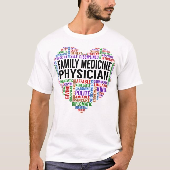 Family Medicine Physician Heart T-Shirt (Front)