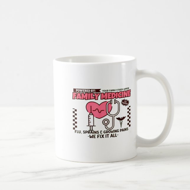 Family Medicine Retro Family Physician Doctor Gift Coffee Mug (Right)
