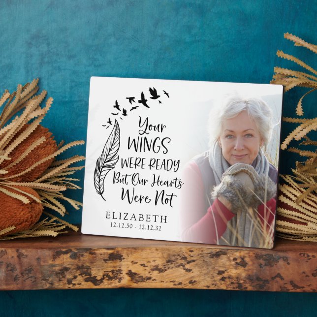 Family Memorial Photo Keepsake Plaque (Side)