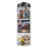 Family Memories 9 Photo Grid Personalized Collage Thermal Tumbler