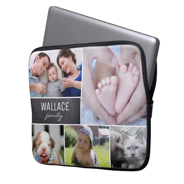 "Family Memories" Custom Photo Laptop Case with Ch (Front Left)
