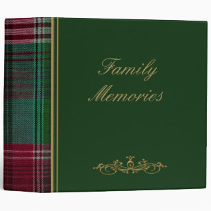 Family Memories Green Plaid 2" Photo Album Binder