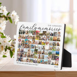 Family Memories Personalized 84 Picture Collage Plaque<br><div class="desc">Create your own personalized family photo block. Simple to personalize by adding your favorite pictures and custom text.</div>