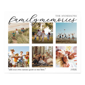 Family Memories Personalized Photo Collage Poster