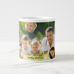 Family Memories Photo Collage Holiday Gift Giant Coffee Mug