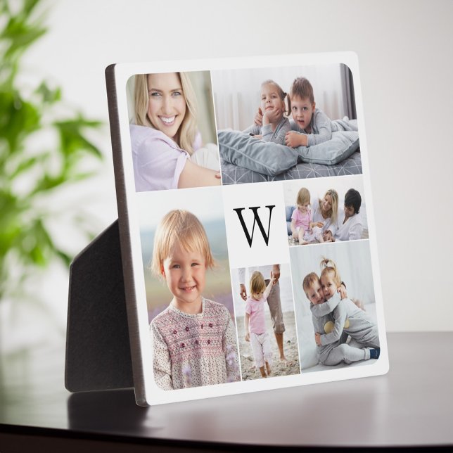 Family Memories Photo Collage & Monogram Plaque (Family Memories Photo Collage & Monogram Plaque)