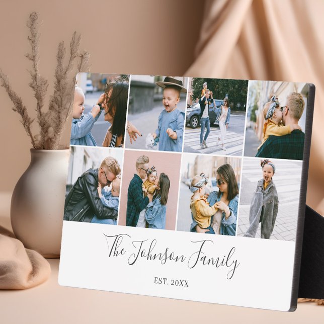Family Memories Script Photo Collage Plaque (Creator Uploaded)