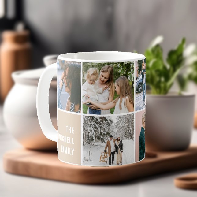 Family Memories Simple Photo Collage Coffee Mug (Creator Uploaded)