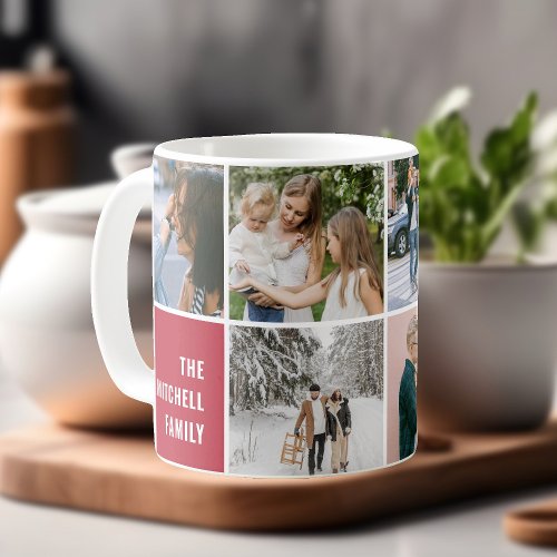 Family Memories Simple Photo Collage Coffee Mug