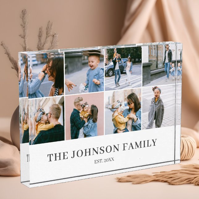 Family Memories Sophisticated Photo Collage Block (Creator Uploaded)