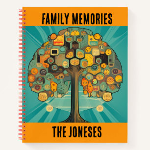 Family Memories Tree Personalised Notebook