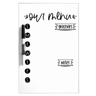 Family Menu Board